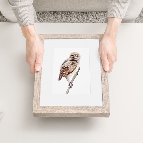 Owl Wall Art Watercolor Illustration Print Poster Card Unframed - Picture 4 of 7